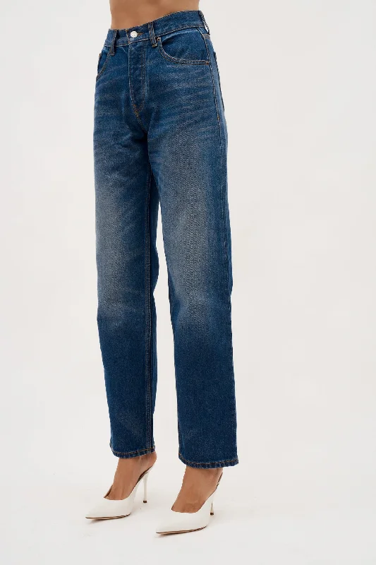 glow trim pants -Baggy True Blue Jeans