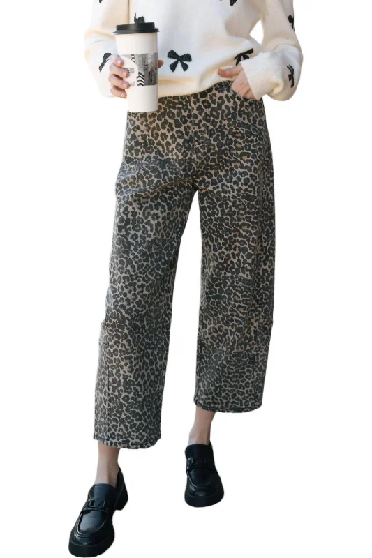 chili bold pants -Barrel Pants In Leopard