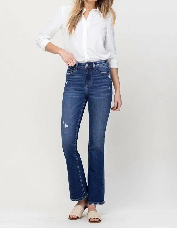 citron utility pants -Benny High Rise Crop Flare Jean In Blue