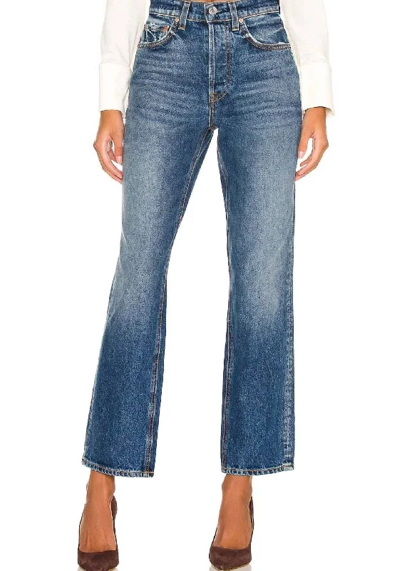 snug utility pants -Cassidy High Rise Straight Jean In Tribeca Wash