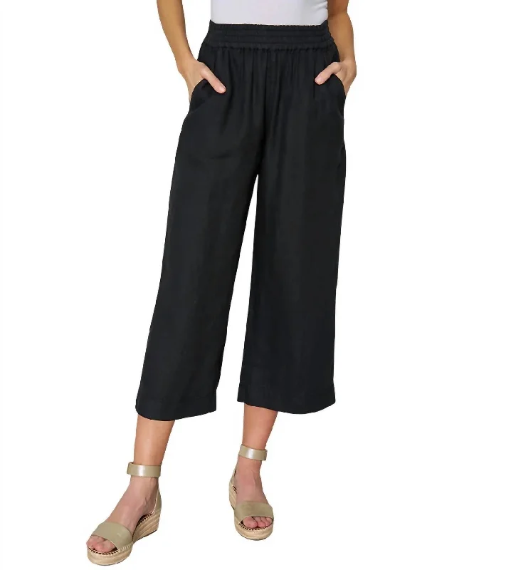 wave pattern pants -City Pants In Black