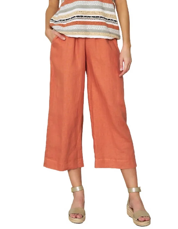 diagonal trim pants -City Pants In Sunset