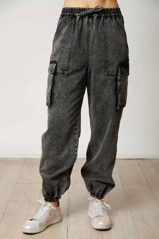 navy mist pants -Complete Jogger In Washed Black