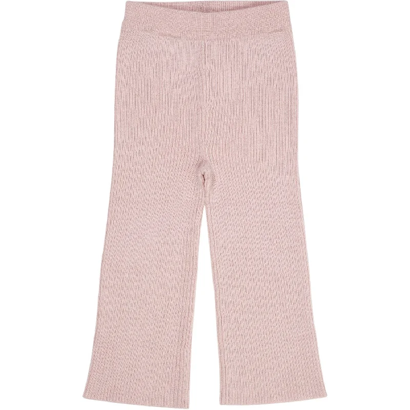 lapis comfy pants -COPENHAGEN COLORS Dusty Rose Merino Wide Rib Pants