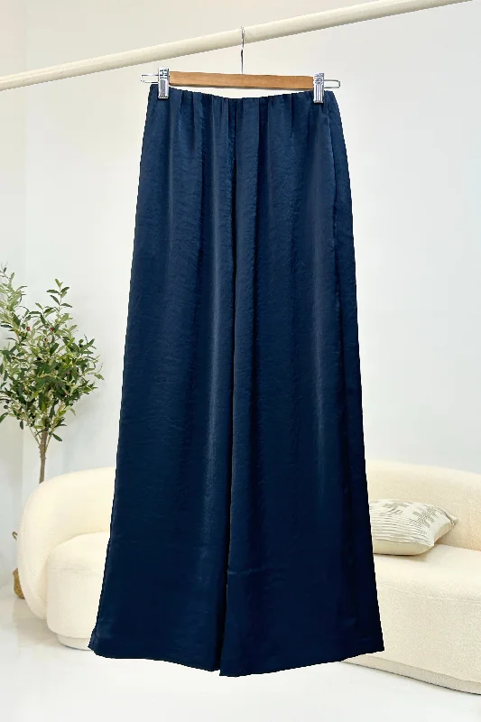 cowl waist pants -Daydreamer Wide Leg Pants Navy (Preorder)