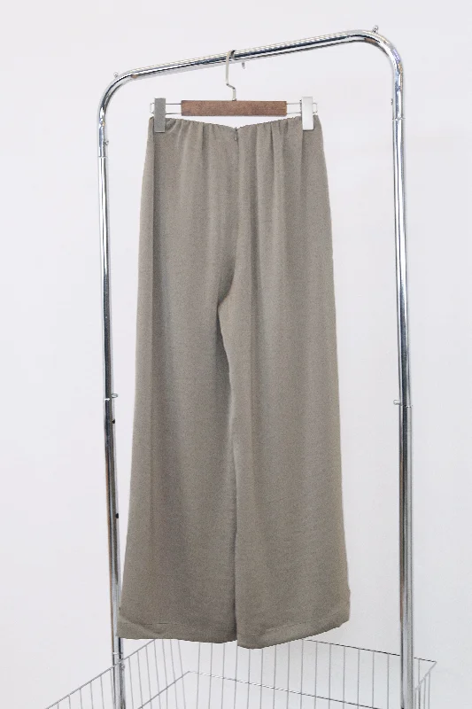 folded hem pants -Petite Daydreamer Wide Leg Pants Taupe (Preorder)