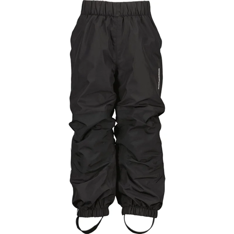 slim pattern pants -Didriksons Black Narvi Kids 2 Pants