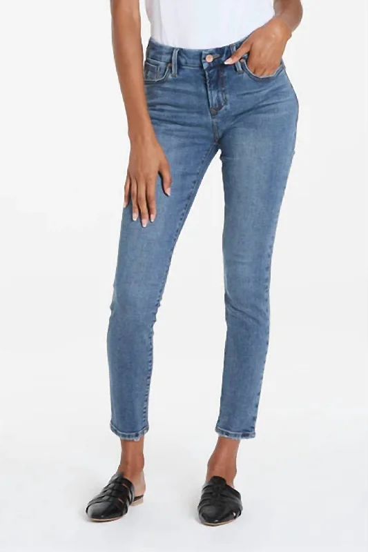 paprika check pants -Gisele Mid Rise Skinny Jean In Atmore