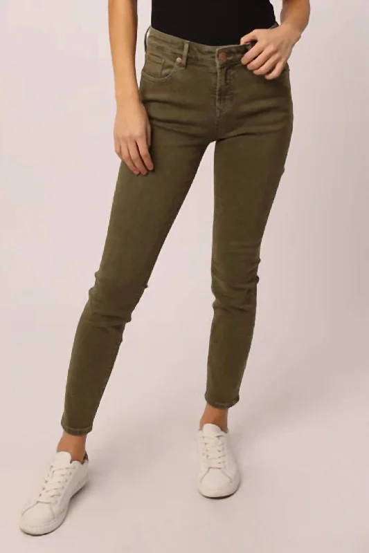 form stretch pants -Gisele Mid Rise Skinny Jean In Cypress