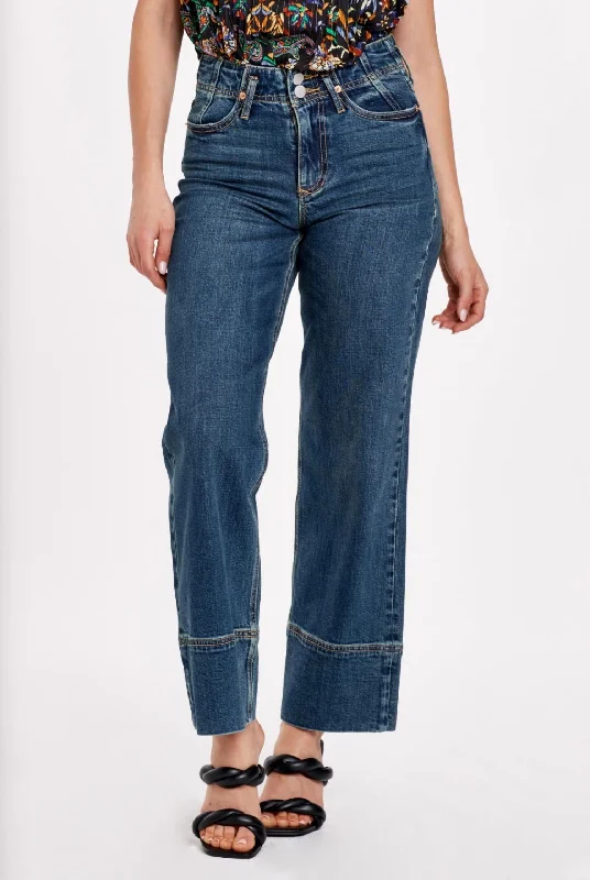 extra long pants -Gunnar Wide Leg Jeans In Gysun