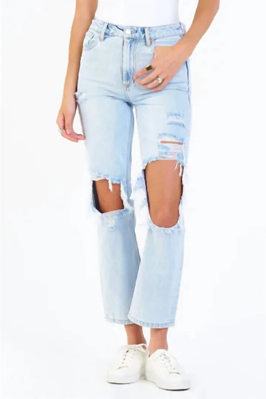 drape edge pants -Jody High Rise Crop Destroyed Straight Jean In San Jose