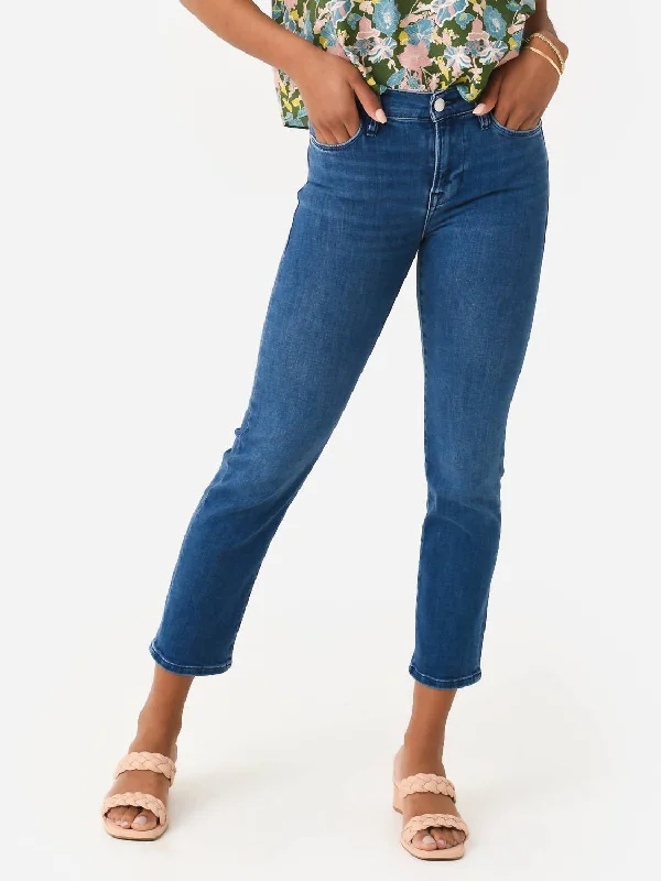 elbow length pants -Le High Straight Jean In Temple