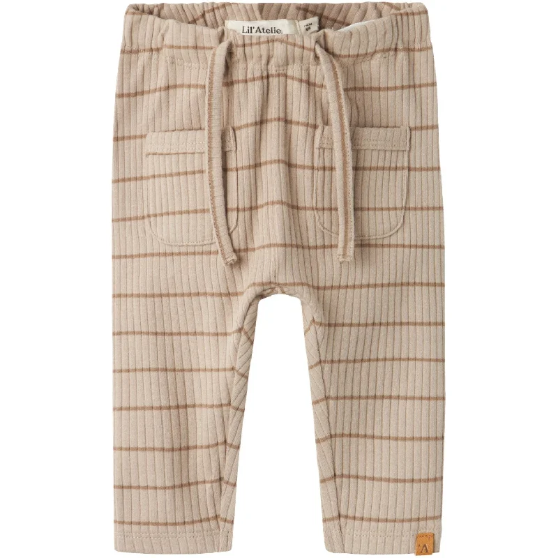 sand relaxed pants -Lil'Atelier Pure Cashmere Kail Regular Pants Noos