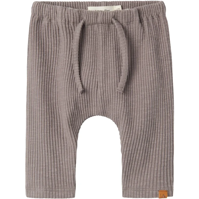 natural fiber pants -Lil'Atelier Silent Storm Rajo Mat Loose Pants