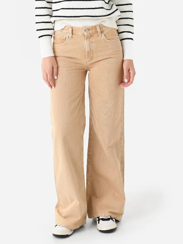 mango casual pants -Loli Mid Rise Baggy Jean In Seychelles