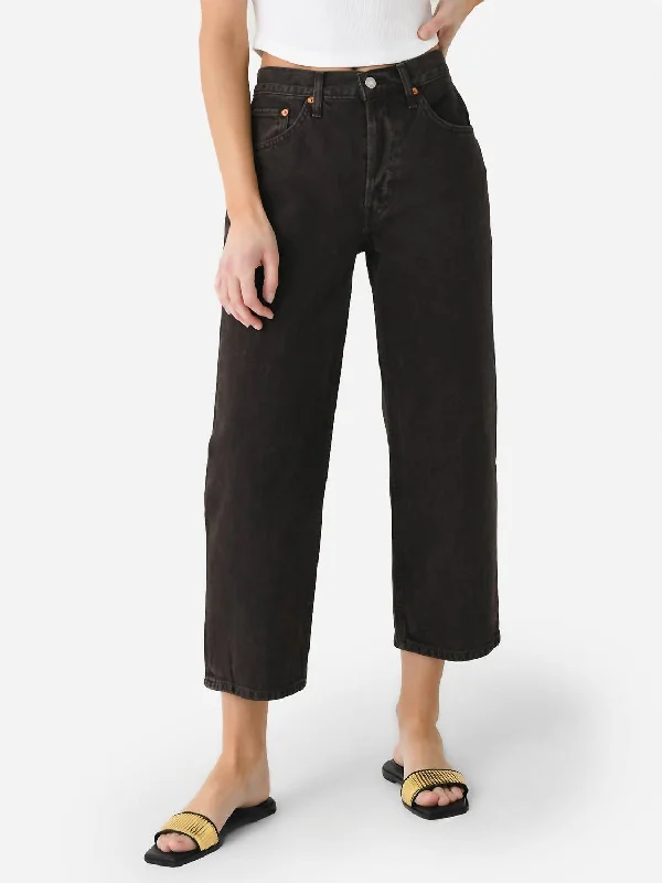 curry performance pants -Loose Crop Jean In Cocoa