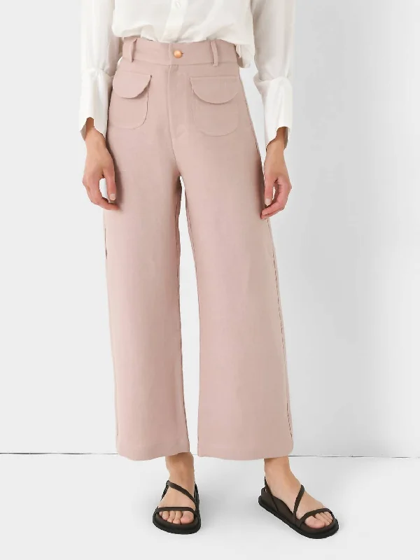 wide pattern pants -Loto Pant In Pink