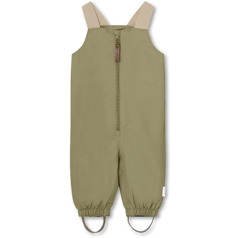 stitched trim pants -MINI A TURE WALENTAYA Spring Overalls Aloe Green