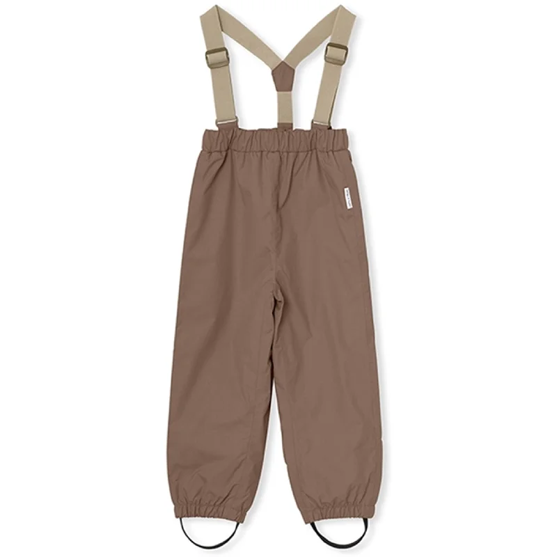 purl twill pants -MINI A TURE Wilans Suspender Pants Brownie