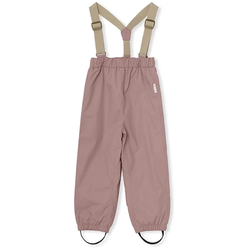 round waist pants -MINI A TURE Wilans Suspender Pants Pale Woodrose