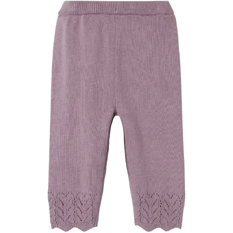 tunic length pants -Name It Elderberry Timie Knit Pants