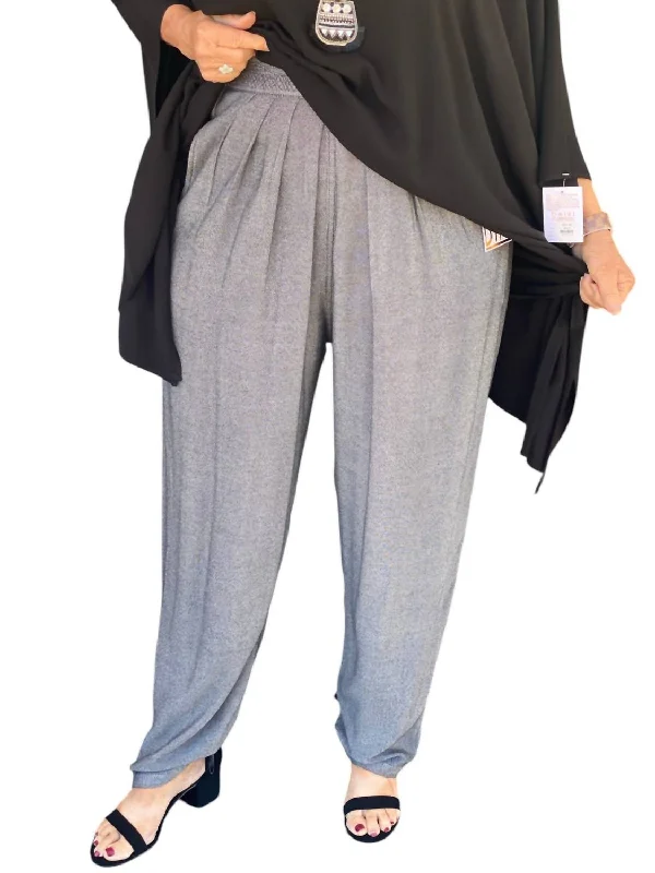 flared trim pants -Naturally Perfect Pants In Grey