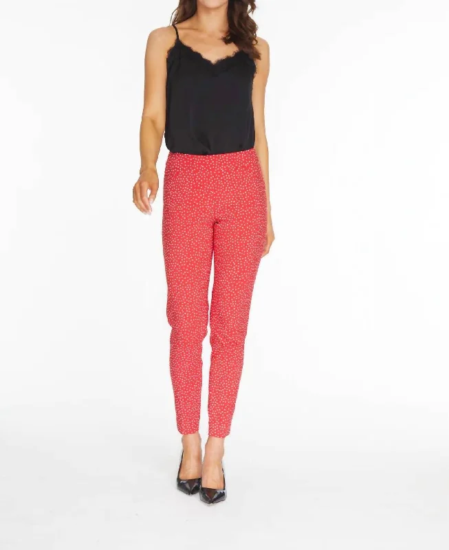 mango stripe pants -Never Have To Be Pull On Pant In Red Print