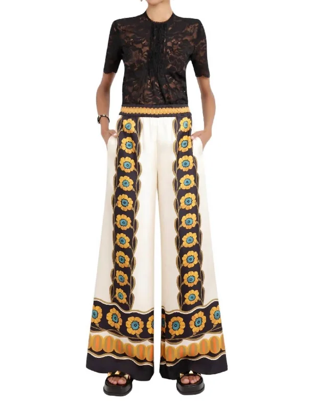 brick lounge pants -Palazzo Pants In Daisy Chain