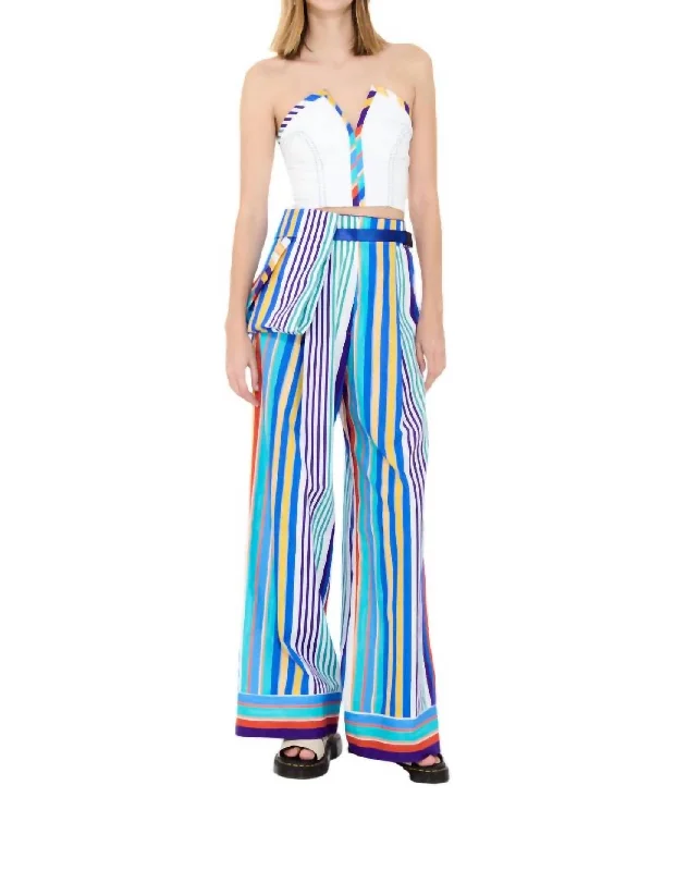 waffle weave pants -Panca Wide Leg Pants In Luna