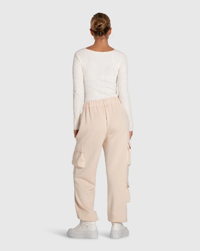 zigzag weave pants -Perfect Match Cargo Trackpants