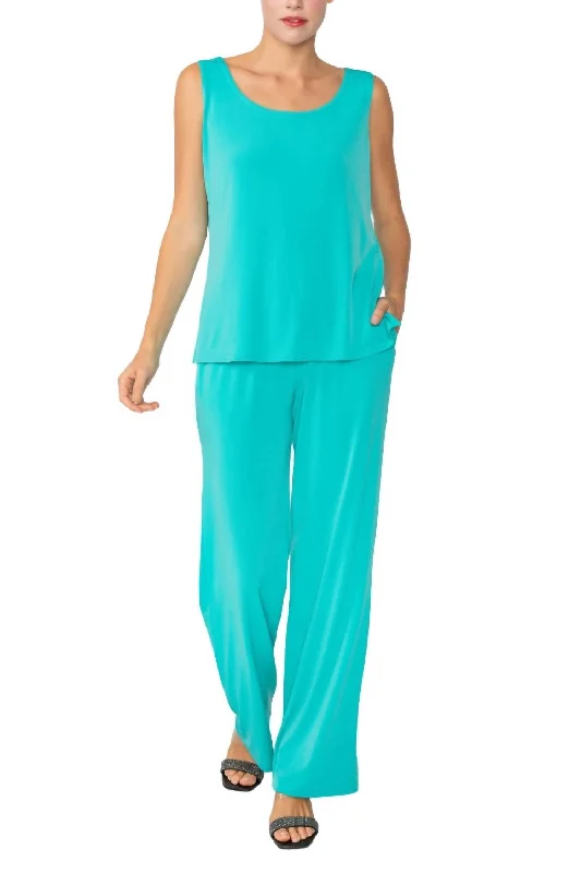 close fit pants -Perfect Match Set In Jade