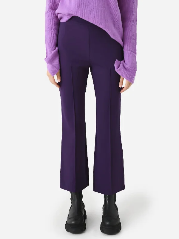 ebony black pants -Porterfield Crop Flare Pant In Grape