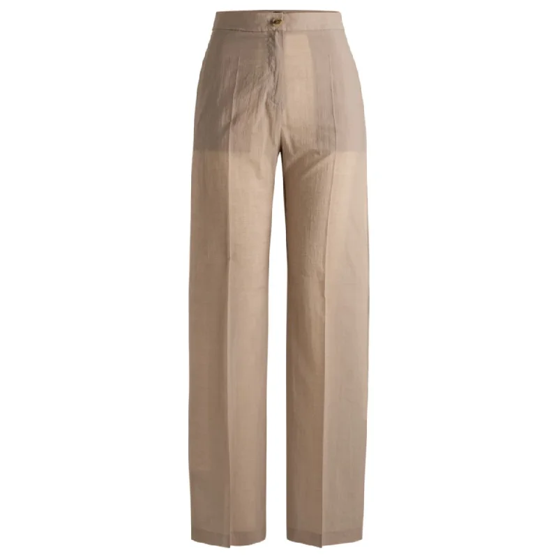 geometric cut pants -Relaxed-fit trousers