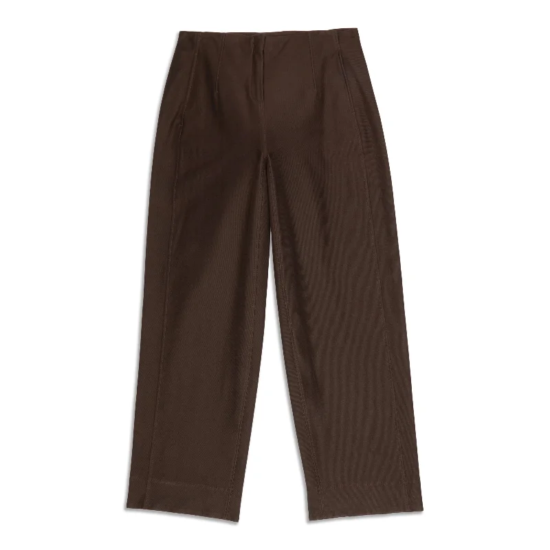 ecru stretch pants -Relaxed Mid-Rise Trouser 7/8 Length - Resale