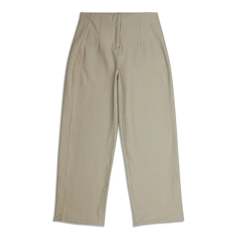 ruched hem pants -Relaxed Mid-Rise Trouser 7/8 Length - Resale