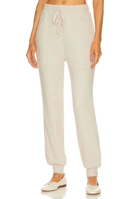 side patch pants -Rory Pants In Oatmeal Melange