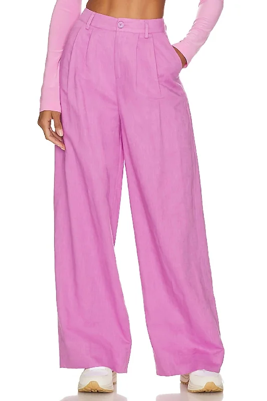 maroon fitted pants -Rylie Pants In Pansy