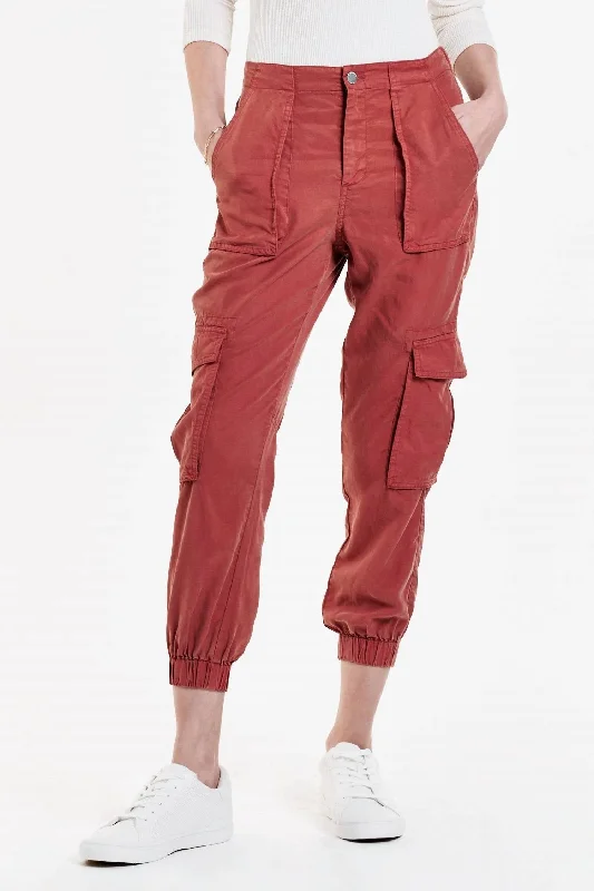 gradient stretch pants -Sandi Tencel Cargo Pant In Potter's Clay