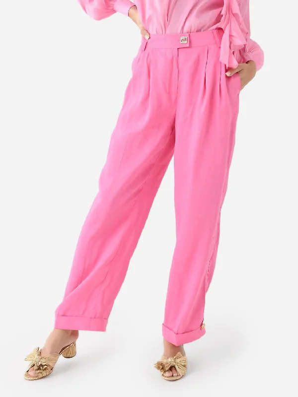 dip stretch pants -Sentiment Tailored Pant In Brilliant Pink