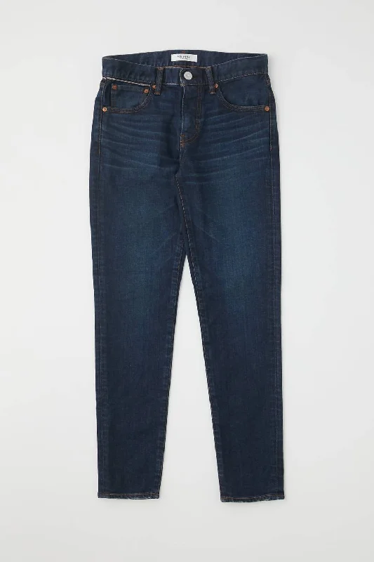 plus pattern pants -Shandon Skinny Jeans In Dark Blue