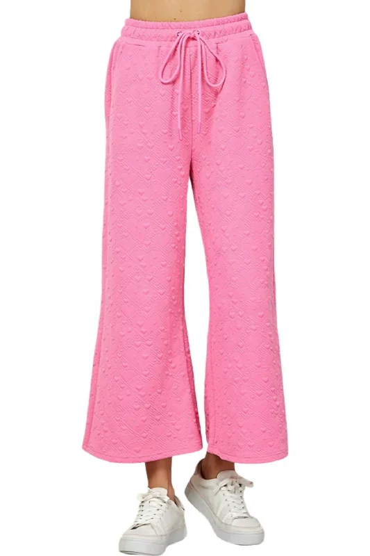 chestnut comfy pants -Sweet Anticipation Crop Pants In Pink