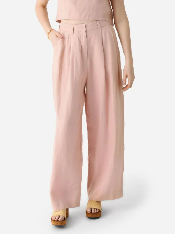 amethyst check pants -Wyatt Trouser In Silver Pink